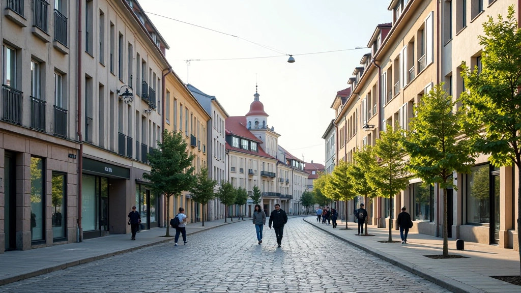 Kauno Rotušės aikštė su istorine architektūra ir žmonėmis